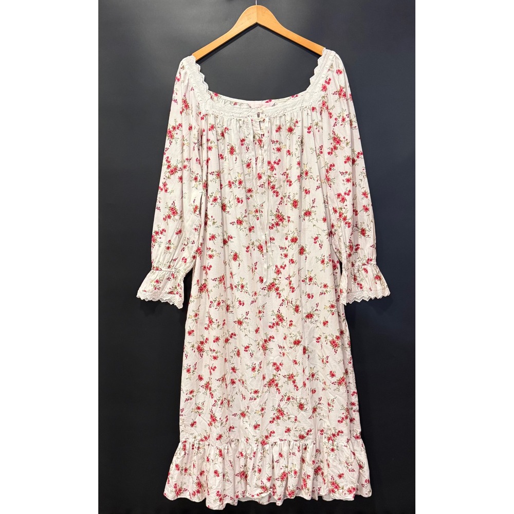 Victoria's Secret Nightgown Womens XL White Country Floral Romantc Cottegecore